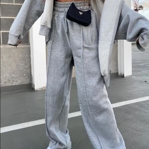 ZARA NWOT WIDE LEG JOGGER PANTS